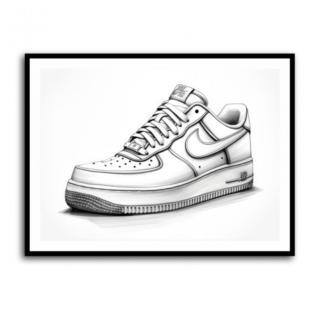 Air Force 1 Sketch Style Sneaker Wall Art